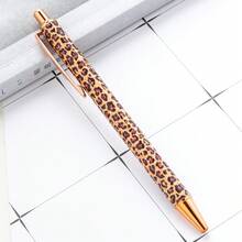 New Arrival Hot Stamping Ballpoint Pen, Creative Cute Girl Leopard Print Design, Pressurized Metal Body, Multi-Color Refill 1.0mm, Leopard Print Series - Multicolor - View 17