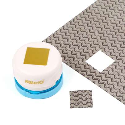 Perforadora magnética cuadrada de 1 pulgada, perforadora portátil, perforadora universal, perforadora para ventanas, perforadora para marcos, para manualidades de papel, scrapbooking, tarjetas y artes