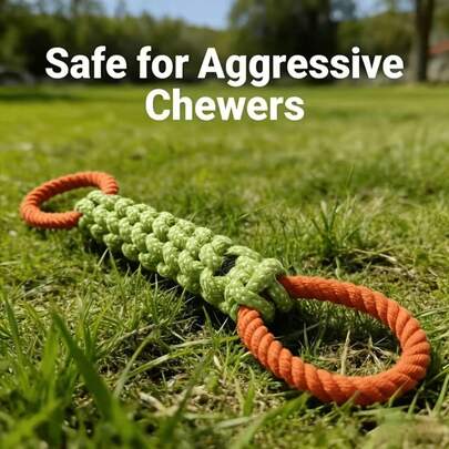 Đồ chơi thắt nút cỡ lớn bền chắc cho chó, đồ chơi nhai cho thú cưng giúp chăm sóc răng miệng và chơi ngoài sân.