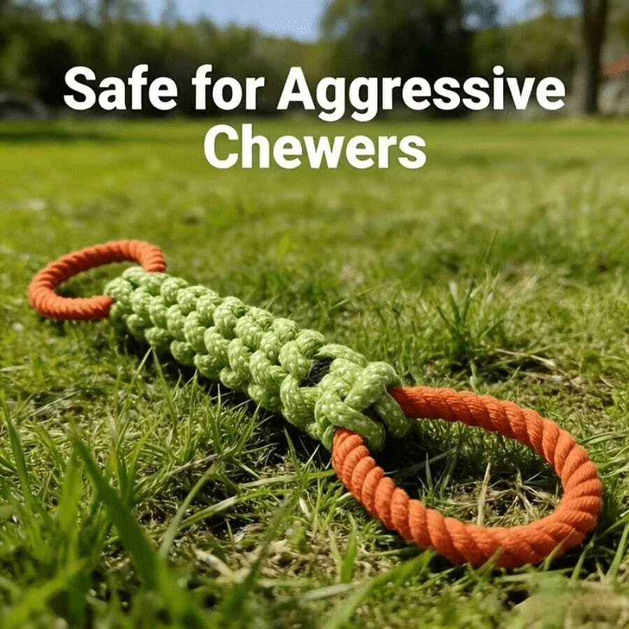 Đồ chơi thắt nút cỡ lớn bền chắc cho chó, đồ chơi nhai cho thú cưng giúp chăm sóc răng miệng và chơi ngoài sân. - Dây thừng gặm cho chó chất lượng cao, kích thước lớn và bền chắc. - Xem 1