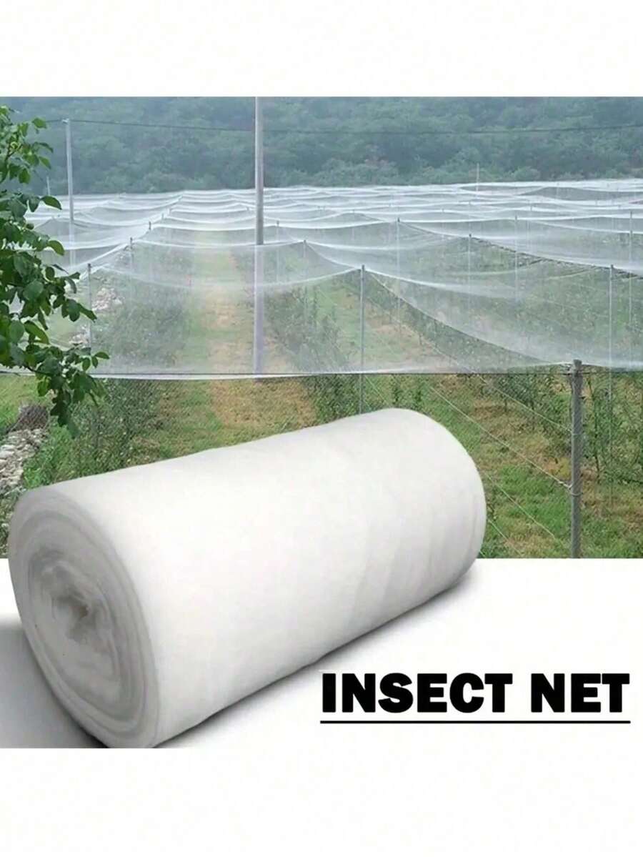 1包，60目防虫网，聚乙烯材质，易裁剪，透明网眼，水果覆盖保护网，温室植物保护网，温室防虫网，植物和水果保护膜 - 彩色 - 查看 1