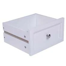 [Old Code:28731413]Country Style Two-Tier Night Table Large Size White - White - View 10