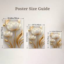 3 buah Lukisan Kanvas Motif Bunga Musim Semi, Seni Dinding Bunga Abstrak Tanpa Bingkai, Poster Botani Modern Cocok untuk Dibingkai Sendiri, Hadiah Pindah Rumah yang Elegan, Dekorasi Rumah dan Kantor Kanvas Tahan Air - A - View 3