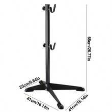Bicycle Maintenance Station Stand Adjustable Height Bike Mechanic Repair Rack - Black - View 2