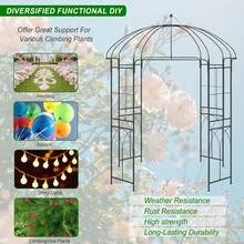 Gr8 Garden Pérgola de jardín metálica con forma de jaula para pájaros, ideal para plantas trepadoras y rosales. - Pérgola con forma de jaula para pájaros - Ver 3