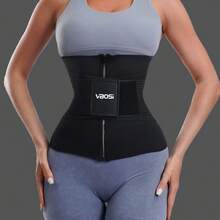 VBOSI 1 Piece Unisex Waist Cincher - Sauna Effect, High Elasticity For Fitness & Daily Use - Black - View 10