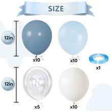 Globo azul polvoriento, globo azul blanco transparente de 12 pulgadas, azul macaron azul claro globos blancos mate con globos transparentes para fiesta de cumpleaños, boda, baby shower, decoraciones - Girasol amarillo - Ver 10