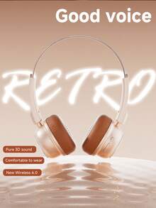 Acer Over-Ear Wireless Bluetooth Headphones, Retro Design, 40mm Diaphragm High-Resolution Audio, Lightweight Material, Rotatable Side Adjustment, Comfortable Inner Contour Fit, 30h Long Battery Life, 6.0 Chip Connection - View 3