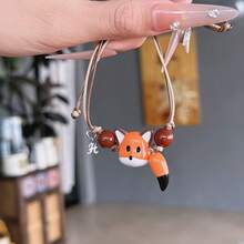 New Creative Mini Fox Bracelet, Versatile Niche Design Healing Accessory, Exquisite High-Quality Handcraft - Orange - View 5