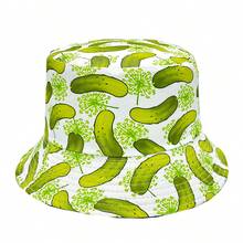 Fashionable Pineapple Print Reversible Bucket Hat, Unisex Y2K Style - Pineapple - View 18