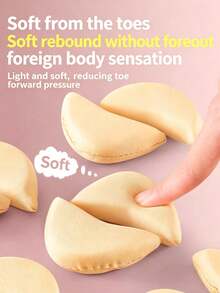 Ultra Soft Shoe Toe Inserts, Foam Half-Size Pads, High Heel Loafer Heel Grips, Toe Protection Anti-Friction Adjustable Forefoot Pads - Apricot - View 9