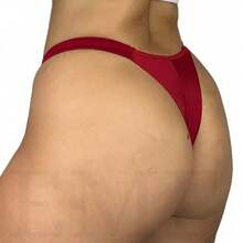 Set Of 10 Bikini Panties, Double String Thong With Straps, Premium Microfiber, Women's Lingerie, 100% Cotton Lining, 3, 5 Or 10 Pieces. - 5件套裝組合裝 - 查看 7