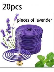 40/200/398pcs Lavender Incense Sticks, Colorful Aromatherapy, Suitable For Home And Office, Long-Lasting Lavender Fragrance, Effectively Removes Odors, Lavender Coil Incense - Multicolor - View 18