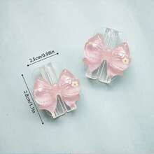 2 Stücke transparente Blumen-Schleifen-Blitz (5-14) Typ-C Kabel Schutz - langanhaltend, bruchfest, modisches Smartphone-Zubehör Design - Kunststoff Kabel Schutz mit süßer Schleifen-Dekoration, Ladekabel Schutz - Verschiedenfarbig - Übersicht 2