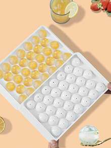 1pc Round Mold, Ice Tray, Ice Maker Mold, For Ice Cream Party, Whiskey Drinks, Kitchen Tool, PP Mold - White - View 7