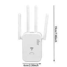 300Mbps 2.4G 单频 WiFi 信号扩展器/中继器，4 根天线无线信号放大器，即插即用，一键设置 - 美規A型插(110-127V) - 查看 2