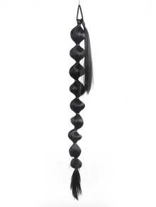 Brown Bubble Ponytail Hair Extension For Women, Long Wavy Synthetic Wrap Around Ponytail Hairpiece, Voluminous Bubble Braid Hair Extension For Parties, Cosplay, Weddings And Daily Wear, Halloween - Multicolor - View 16