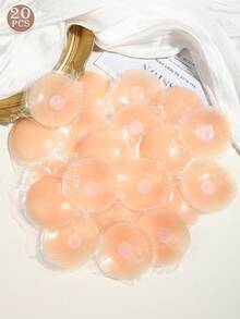 2/6/12/20入 大尺碼矽膠乳貼 個別包裝 大號 8cm-10cm 隱形黏貼式胸貼 適用露背洋裝與泳衣 - 彩色 - 查看 14