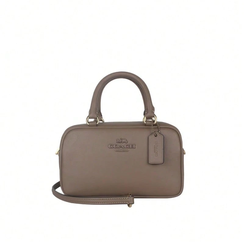 Bolso de hombro para mujer con logo de Coach - Marrón oscuro CT776IMV2R - Ver 1