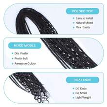 Blonde Mixed Dreadlock Extensions Set For Women - 24" Double Ended, 15pcs Curly Dreads With Loose Waves - Multicolor - View 2