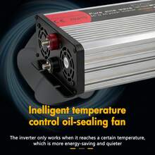 16000W Pure Sine Wave Car Power Inverter, DC 12V To 110V AC Solar Converter With LCD Display, Dual Cooling Fans & 9-Layer Safety Protection, Portable Power Station For Car, Camping, Emergency Home Use - Silver - View 7