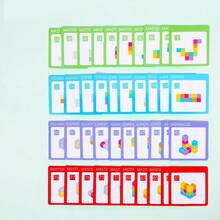 Kids Wooden Transformable Magic Ruler Puzzle, Creative Space Colorful Folding Cube Building Blocks, Suitable For Children 3+ Years Old To Develop Color Recognition And Creative Building Skills - Multicolor - View 11