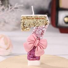 Nến số trang trí bánh sinh nhật hình nơ tím mộng mơ dành cho nữ, sản phẩm mới về, mặt hàng bán chạy xuyên biên giới. - Nhiều màu - Xem 22
