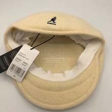 KANGOL Kangaroo Brand Baseball Cap Model 504 With Embroidered Logo Made Of Wool Fedora Hat, Fashionable And Versatile Accessory. TAR7 - Nhãn trắng với tem đen (tem thép hình chữ nhật) - Xem 13