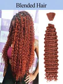20 Inch Bohemian Braided Hair Bundles Mixed Deep Wave Hair Extensions Real Human Hair Straighten And Restyle Seamless Natural Color Curly Hair For Women Daily Use - S350 - View 9
