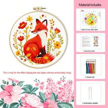 Kit de punto de cruz de 11CT DIY hecho a mano, incluye hilos, agujas, gráfico de patrón - Vaca, pingüino, perezoso, decoración de estilo campestre floral para sala de estar/dormitorio, set de principiante - Multicolor - Ver 20