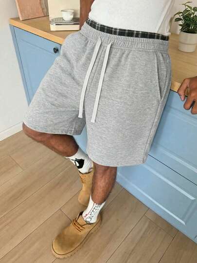 Men's Summer Casual Shorts - Elastic Waistband With Drawstring, Breathable Loose Fit Suitable For Gym, Running, Outdoor Activities And Formal Events, Sporty Streetwear Style, Durable Material, Ideal For Fitness Enthusiasts Sports