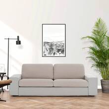 Kiva XL Sofa Seat Cover In Super Stretch Jacquard Fabric, Various Colors Available - Adaptable And Breathable Sofa Seat Cover - Rk Mink - View 5
