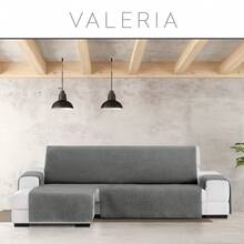 Kiva Universal And Versatile Left-Facing Chaise Lounge Sofa Cover, Various Colors Available – Easy-To-Fit Protective Chaise Lounge Sofa Cover For Backrest, Seat And Arms - 瓦萊裡婭藍2 - 查看 5