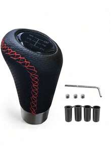 1pc Car Modification Leather Gear Shift Knob, 5-Speed Manual Transmission Gear Shift Head - one-size - View 14