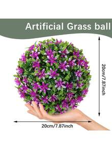 1pc Artificial Pine Wood Grass Ball, Made Of Polyethylene Material, Available In 3 Sizes, Suitable For Mother's Day, Wedding Season, Graduation Season, Home Decor, Restaurant Decor, Office/Living Room/Bedroom Decor, Party/Wedding/Garden Decor, Dorm Decor, All Season Decor, Green Decor, Halloween And Christmas Decor - Multicolor - View 11
