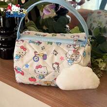 SANRIO 1 chiếc túi xách Hello Kitty dung tích lớn, túi đựng mỹ phẩm du lịch dành cho nữ - túi đựng đồ dùng vệ sinh cá nhân di động phù hợp cho kỳ nghỉ/phòng tập thể dục/công việc/hoạt động ngoài trời. - Nhiều màu - Xem 9