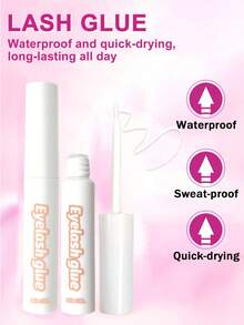 5毫升白色假睫毛胶水，化妆用仿貂毛睫毛胶水，速干防水持久睫毛胶水 - 彩色 - 查看 7