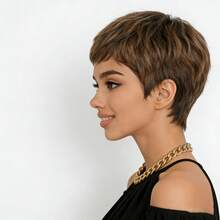 Beaushine 6-Inch Short Pixelated Wig, Made Of 180% Density, Easy To Wear, Suitable For Beginners, Ideal For Parties, Concerts, Travel And Daily Wear - S4 - View 3
