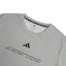 Camiseta de manga corta casual, transpirable y de secado rápido para deportes de verano para hombres CLTS26MT1P-GYB de Adidas - Gris - Ver 3