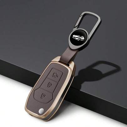适用于F-150、F-250、F-350、探险者、Ranger、KA、嘉年华、蒙迪欧的汽车钥匙套，带无钥匙遥控器外壳保护套。