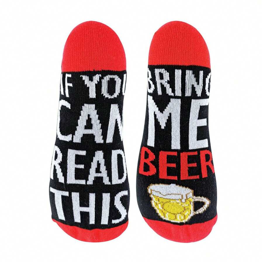 Sock Snob Mens If You Can Read This Bring Me... Funky Theme Novelty Socks - Beer - View 1