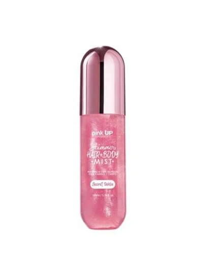 Body Mist Pink Up Shimmer Hair Fragancia Para Cabello Y Cuerpo Con Micro Destellos Aromas Dulces Florales Y Frescos Glitter 100ml