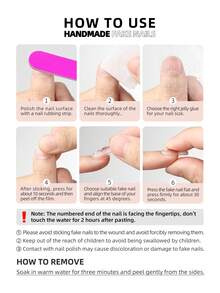 10 Stück mittlere mandelförmige handgemachte Aufklebe-Nägel Set, aprikot & weiße Fake Nägel, sanft süß tragbare Nail Art, geschnitzte Blumen, Muscheln, Seesterne, für Mädchen, Frauen, Alltag, Büro, Schule, Dates, Partys, Proms, Valentinstag Geschenk - Verschiedenfarbig - Übersicht 9
