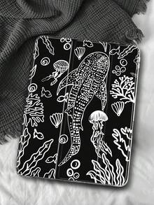 Ốp lưng gập hai mặt bằng acrylic trong suốt họa tiết cá heo và sứa, tương thích với các dòng iPad, có khe cắm bút cảm ứng, mặt lưng acrylic trong suốt chống cong vênh, chống trầy xước, chống rơi vỡ, chân đế gập 3 chiều có thể điều chỉnh, nam châm/tự động bật/tắt màn hình, ốp lưng máy tính bảng ngộ nghĩnh/sáng tạo/cá nhân hóa, không bao gồm bút, một số mẫu có khung viền. - Nhiều màu - Xem 6