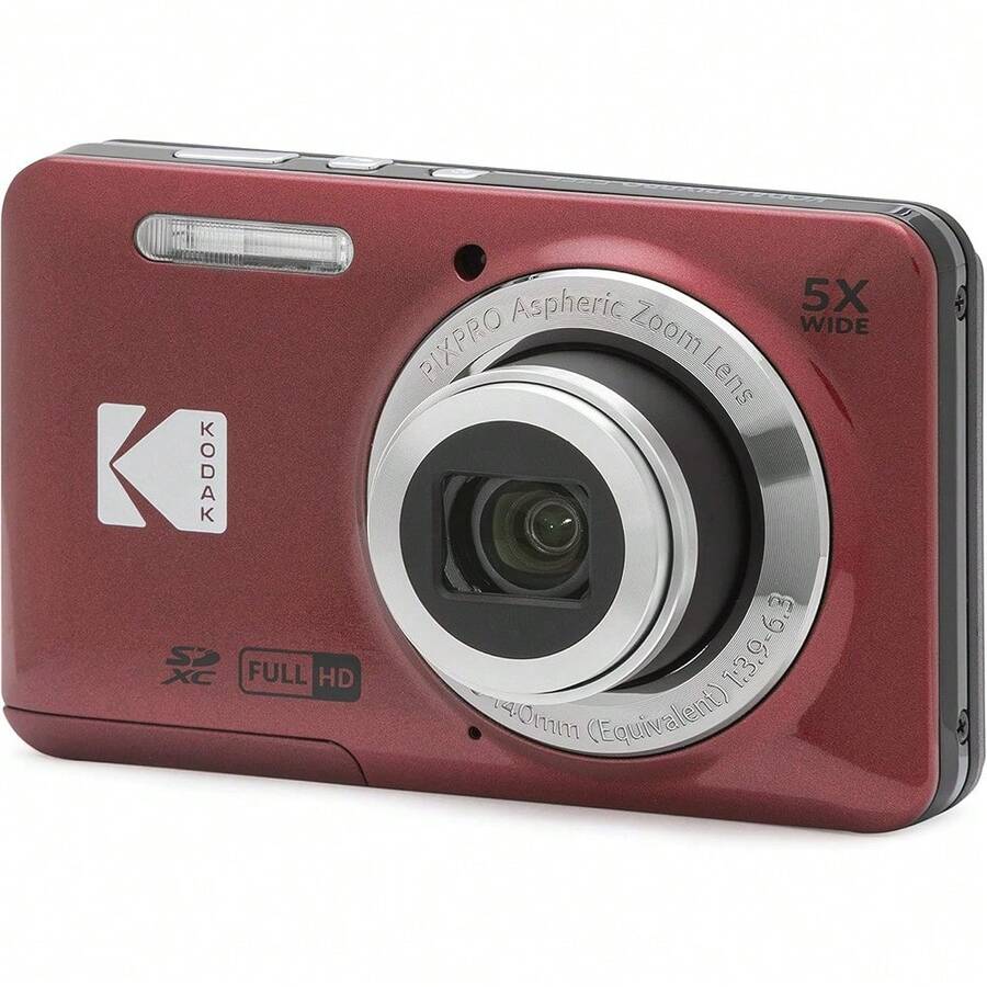 Kodak PIXPRO FZ55 Digital Camera, Red - 查看 1