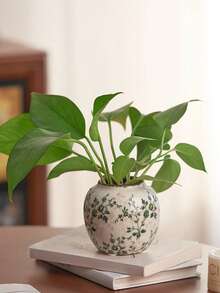 1件手工复古裂纹釉陶瓷迷你花瓶 - 乡村农舍风格花卉摆件，饰有手工冰裂纹，波西米亚风客厅装饰，可摆放干花/鲜花，适用于客厅、书房、办公桌，全新中式禅意软装 - 彩色 - 查看 12