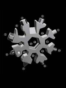 Bộ 4 cờ lê đa năng hình bông tuyết, cờ lê bông tuyết cầm tay, cờ lê lục giác đa năng, chất liệu thép cacbon cao. - A - Xem 3