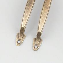 Bộ tay nắm dài kiểu dáng tối giản châu Âu bằng đồng cổ, tay nắm kim loại kèm vít, thích hợp cho ngăn kéo, tủ, tủ quần áo, tủ giày và hộp dụng cụ, v.v. - A - Xem 11