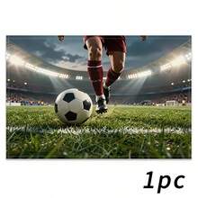 4pcs Square Football Theme Placemats, Combining Football Pattern And Football Field. Size: 30*45cm, Suitable For Dining Table And Indoor Decor. This Washable Placemat Set Makes A Great Gift. - Multicolor - View 21