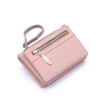 New Large Capacity Simple Women's Handheld Wallet, Multi-Functional Retro Card Holder, Versatile Fashion Short Coin Purse - Rosa - Visa 9